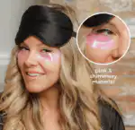 Shimmery Pink Reusable Under Eye Patches - Image 3