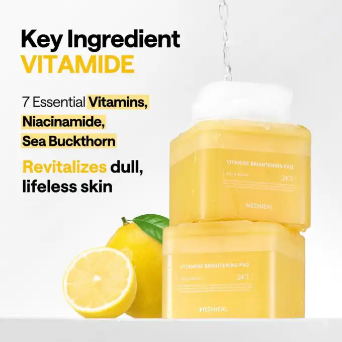 Mediheal Vitamide Brightening Pad & Vitamin C Brightening Serum Duo - Image 2