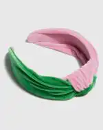 Glow Prep Headband Terry Green/Pink