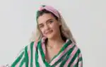 Glow Prep Headband Terry Green/Pink - Image 2