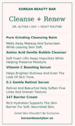 Dr. Althea Complete 5-Piece Glass Skin Routine Set: Pure Grinding Cleansing Balm + Amino Acid Bubble Cleanser + Vitamin C Serum + 0.15% Retinol Cream + 147 Barrier Cream | Korean Double Cleanse & Skin Cycling Bundle - Image 2